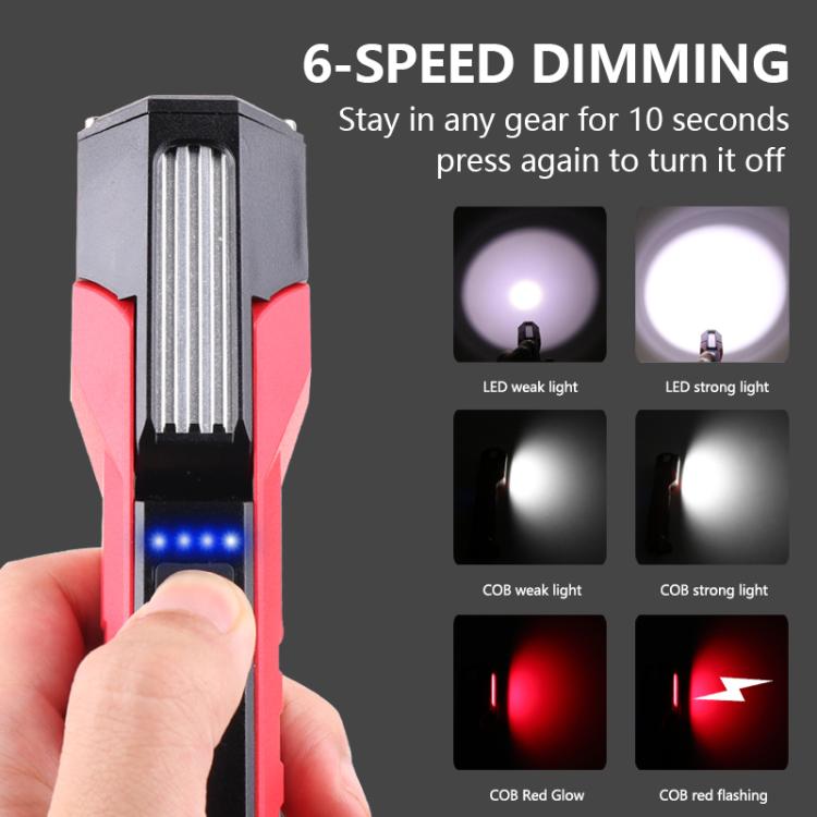 Magnet-Hook COB Rotating Strong Light Emergency Work Light