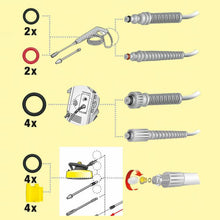 Load image into Gallery viewer, For Karcher K2 / K3 / K4 / K5 / K6 / K7 High Pressure Washer O-Shape Sealing Ring, 24pcs / Set