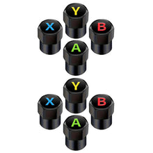 Load image into Gallery viewer, 2 Sets Car Modification Aluminum Tire Valve Caps, Graphic Model, Alphabet Model, Red Logo, Blue Logo