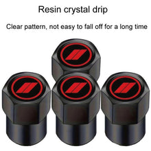 Load image into Gallery viewer, 2 Sets Car Modification Aluminum Tire Valve Caps, Graphic Model, Alphabet Model, Red Logo, Blue Logo