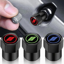 Load image into Gallery viewer, 2 Sets Car Modification Aluminum Tire Valve Caps, Graphic Model, Alphabet Model, Red Logo, Blue Logo
