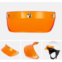 Load image into Gallery viewer, Motorcycle Helmet Brim Retro 3-Button Helmet Visor Sunshade Protection Half Helmet Hat Brim