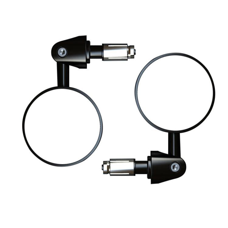 2pcs /Set Motorcycle Rearview Mirror Modified Retro Folding Round E-Bike Universal Reversing Mirror Reflector, Flat, Convex