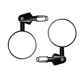 2pcs /Set Motorcycle Rearview Mirror Modified Retro Folding Round E-Bike Universal Reversing Mirror Reflector, Flat, Convex