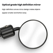 Load image into Gallery viewer, 2pcs /Set Motorcycle Rearview Mirror Modified Retro Folding Round E-Bike Universal Reversing Mirror Reflector, Flat, Convex