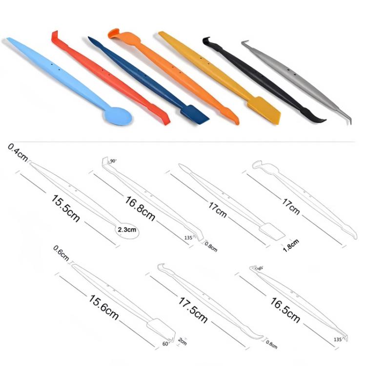 Car Wrap Trimming Edge Tinting Tool Solar Film With Magnetic Squeegee Scraper Kit, 7pcs /Set