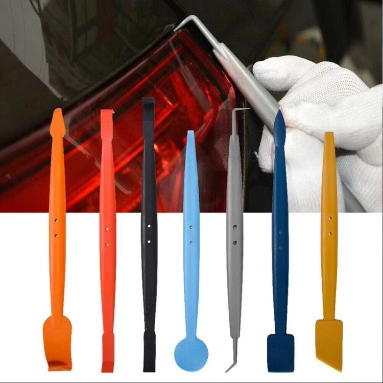 Car Wrap Trimming Edge Tinting Tool Solar Film With Magnetic Squeegee Scraper Kit, 7pcs /Set