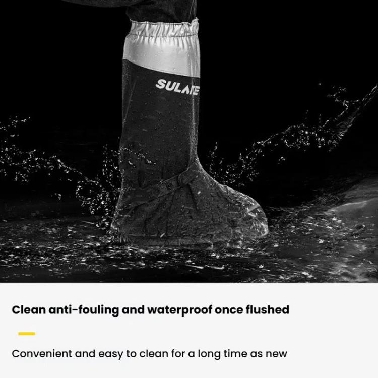 SULAITE Motorcycle Shoe Cover Thickened Anti-slip Wear-resistant Rain Shoes Outdoor Riding Adult Rain Boots, S, M, L, 2XL