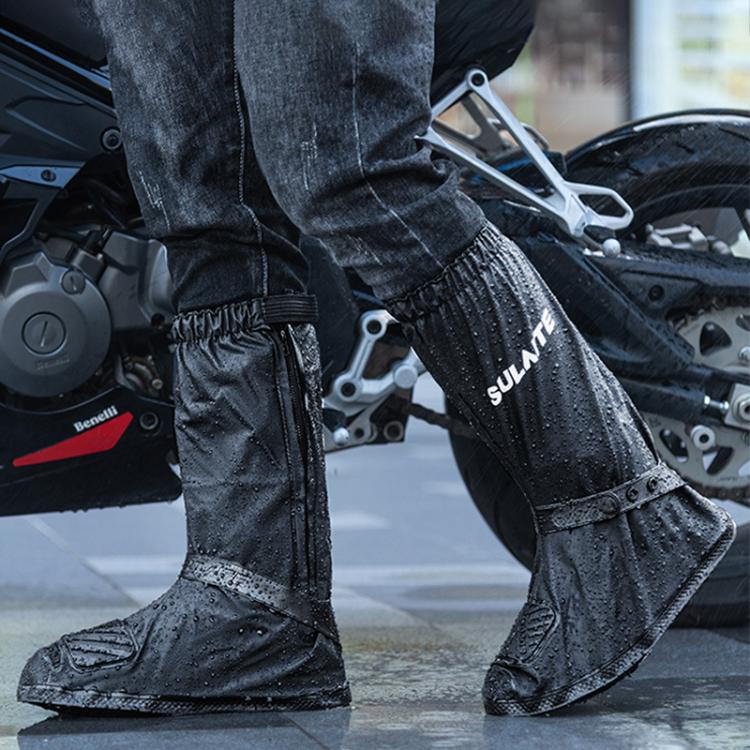 SULAITE Motorcycle Shoe Cover Thickened Anti-slip Wear-resistant Rain Shoes Outdoor Riding Adult Rain Boots, S, M, L, 2XL
