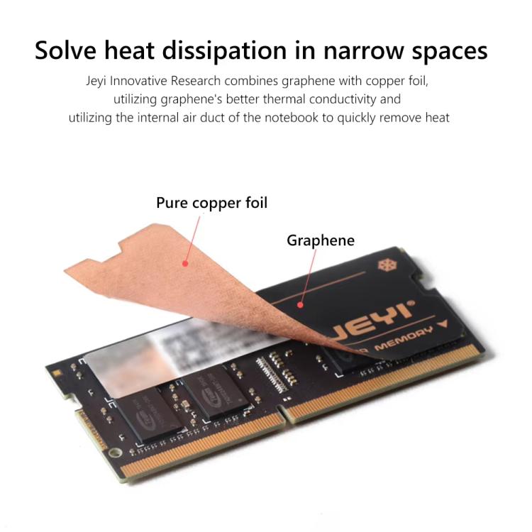 2pcs /Pack JEYI Pure Copper Graphene Laptop Memory Heatsink Radiator for DDR5 DDR4 DDR3
