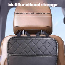 Load image into Gallery viewer, Multifunctional Car Seat Back Storage Bag Car Leather Trash Can Decoration Products
