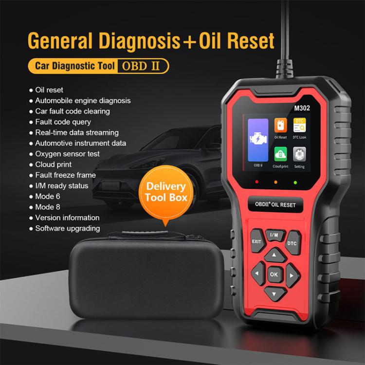 Car Oil Reset Code Reader Automotive Maintenance Light Zero Reset Fault Diagnosis Tool, M302
