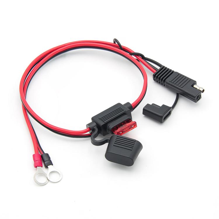 O-Terminal to SAE Power Cable With Fuse Battery Charger Extension Adapter Wire, 60cm