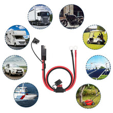 Load image into Gallery viewer, O-Terminal to SAE Power Cable With Fuse Battery Charger Extension Adapter Wire, 60cm