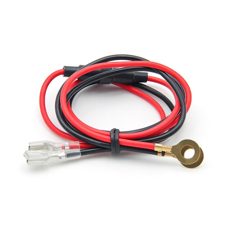 10A 60cm Plug-In Spring O-Type Terminal Power Cable Car Charger Modification Wiring Harness