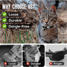 Load image into Gallery viewer, For AirTag 2nd Gen / AirTag 1st Gen Tracker Waterproof Protection Case Pet Leather Collar Anti Lost Cat Locator Collar
