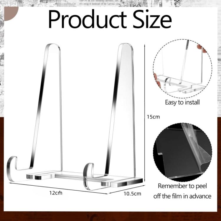 Acrylic Photo Frame Book Picture Plate Stand, 1set, 2sets