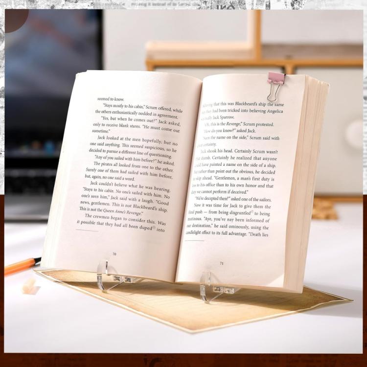 Acrylic Photo Frame Book Picture Plate Stand, 1set, 2sets