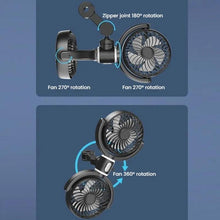 Load image into Gallery viewer, Car Brushless Motor Rear Headrest USB Double Head Fan