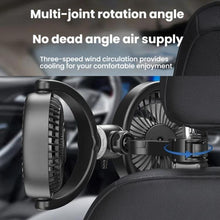 Load image into Gallery viewer, Car Brushless Motor Rear Headrest USB Double Head Fan