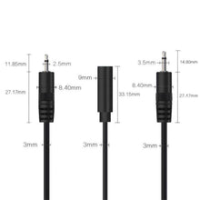 Load image into Gallery viewer, Mono Cable 2Pin AUX Single Head Cable Speaker Audio Power Cord Audio Cord, Length: 25cm, 2.5mm Male, 2.5mm Female, 3.5mm Male, 3.5mm Female