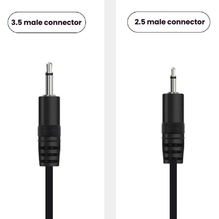 Mono Cable 2Pin AUX Single Head Cable Speaker Audio Power Cord Audio Cord, Length: 25cm, 2.5mm Male, 2.5mm Female, 3.5mm Male, 3.5mm Female