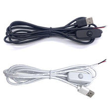 Load image into Gallery viewer, 2Pin USB Power Cable 501 ON Off Control Button Cable LED Fill Light Strip Plant Light Power Cord