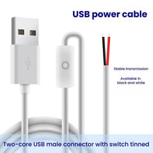 Load image into Gallery viewer, 2Pin USB Power Cable 501 ON Off Control Button Cable LED Fill Light Strip Plant Light Power Cord