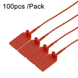 100pcs /Pack Plastic Seals Beaded Type Security Seals Container Fire Equipment Nylon Ties Snap Tags Labels Placards