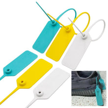 Load image into Gallery viewer, 50pcs /Pack Tags Shoes Bags Anti-theft Tags Anti-switching Buckle Tie Disposable Plastic Anti-counterfeit Security Seals