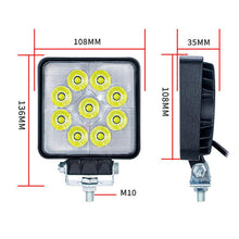 Load image into Gallery viewer, DC 12V-80V Forklift LED High Brightness Front Working Headlight, 4 Inches 9 Beads, 4 Inches 16 Beads
