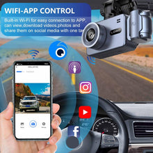 Load image into Gallery viewer, WIFI Connected 4K Three-Lens Car Driving Recorder, G79