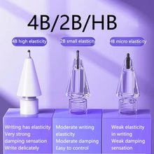 Load image into Gallery viewer, For Apple Pencil 2 / 1 Elastic Tip Soft Probe Silent Replacement Nib, 4B White, 4B Transparent, 2B White, 2B Transparent, HB White, HB Transparent