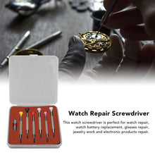 Load image into Gallery viewer, 0.8-1.8mm Flat Type Screwdriver Watch Repairing Driver Tool, 6pcs / Set
