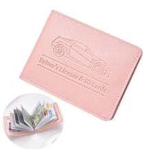 Load image into Gallery viewer, Multi-card Driver License Card Holder Women Driving License Leather Protective Case ID Credit Card Bag, 2 Card Slot, 4 Card Slot, 6 Card Slot, 8 Card Slot, 10 Card Slot
