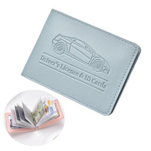 Load image into Gallery viewer, Multi-card Driver License Card Holder Women Driving License Leather Protective Case ID Credit Card Bag, 2 Card Slot, 4 Card Slot, 6 Card Slot, 8 Card Slot, 10 Card Slot
