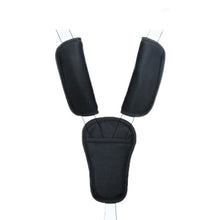 Load image into Gallery viewer, Baby Stroller Seat Belt Shoulder Guard, Black Regular, Black Nylon Patch, Black Crotch Protector, Black Regular 3pcs /Set, Black Nylon 3pcs /Set