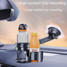 Load image into Gallery viewer, Car Multifunctional Water Cup Holder Auto Large Suction Cup Mounted Drink Rack, Long Rod Gray, Long Rod Green, Short Rod Gray, Short Rod Green