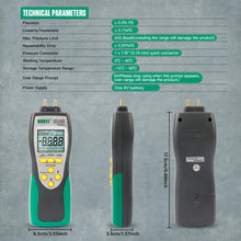 Load image into Gallery viewer, DUOYI Digital Brake Vacuum Pump Measuring Gauge Differential Pressure Gauge