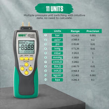 Load image into Gallery viewer, DUOYI Digital Brake Vacuum Pump Measuring Gauge Differential Pressure Gauge