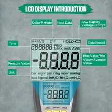 Load image into Gallery viewer, DUOYI Digital Brake Vacuum Pump Measuring Gauge Differential Pressure Gauge