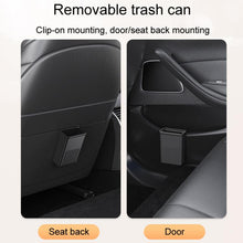 Load image into Gallery viewer, Car Seat Back Multifunctional Storage Box Pouch Phone Holder, Carbon Fiber Pattern, Black Leather, Brown Leather, Beige Leather