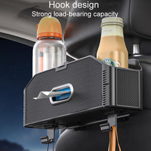 Load image into Gallery viewer, Car Seat Back Multifunctional Storage Box Pouch Phone Holder, Carbon Fiber Pattern, Black Leather, Brown Leather, Beige Leather
