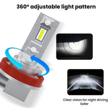 Load image into Gallery viewer, 2pcs Mini 1:1 Direct Plug Car LED Headlight Bulb, H1, H3, H7, H11, 9005, 9006, H16, P13W, 9012