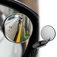 Load image into Gallery viewer, Car Reversing Blind Spot Auxiliary Ultra-clear Reflective Rearview Mirror, Black, Silver