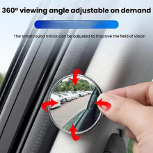 Load image into Gallery viewer, Car Reversing Blind Spot Auxiliary Ultra-clear Reflective Rearview Mirror, Black, Silver