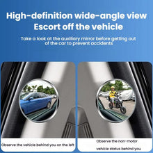 Load image into Gallery viewer, Car Reversing Blind Spot Auxiliary Ultra-clear Reflective Rearview Mirror, Black, Silver