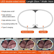 Load image into Gallery viewer, Car Sun Visor LED Touch Light Magnifying Makeup Mirror