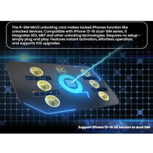 Load image into Gallery viewer, R-SIM Mini 3 SIM Unlock Chip For iPhone 13-16 Dual SIM Models, R-SIM Mini 3