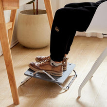 Load image into Gallery viewer, Adjustable Under Desk Foot Rest  for Office Ergonomics, Anti-Cross Leg Design Foot Stool, Metal Tube Black, Metal Tube Gray